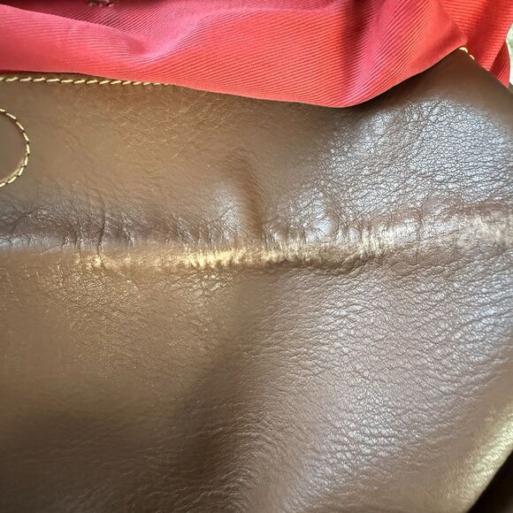 Dooney and‎ Bourke Leather O-Ring Sac Brown Pebbled Large Satchel Shoulder Bag - Picture 16 of 16